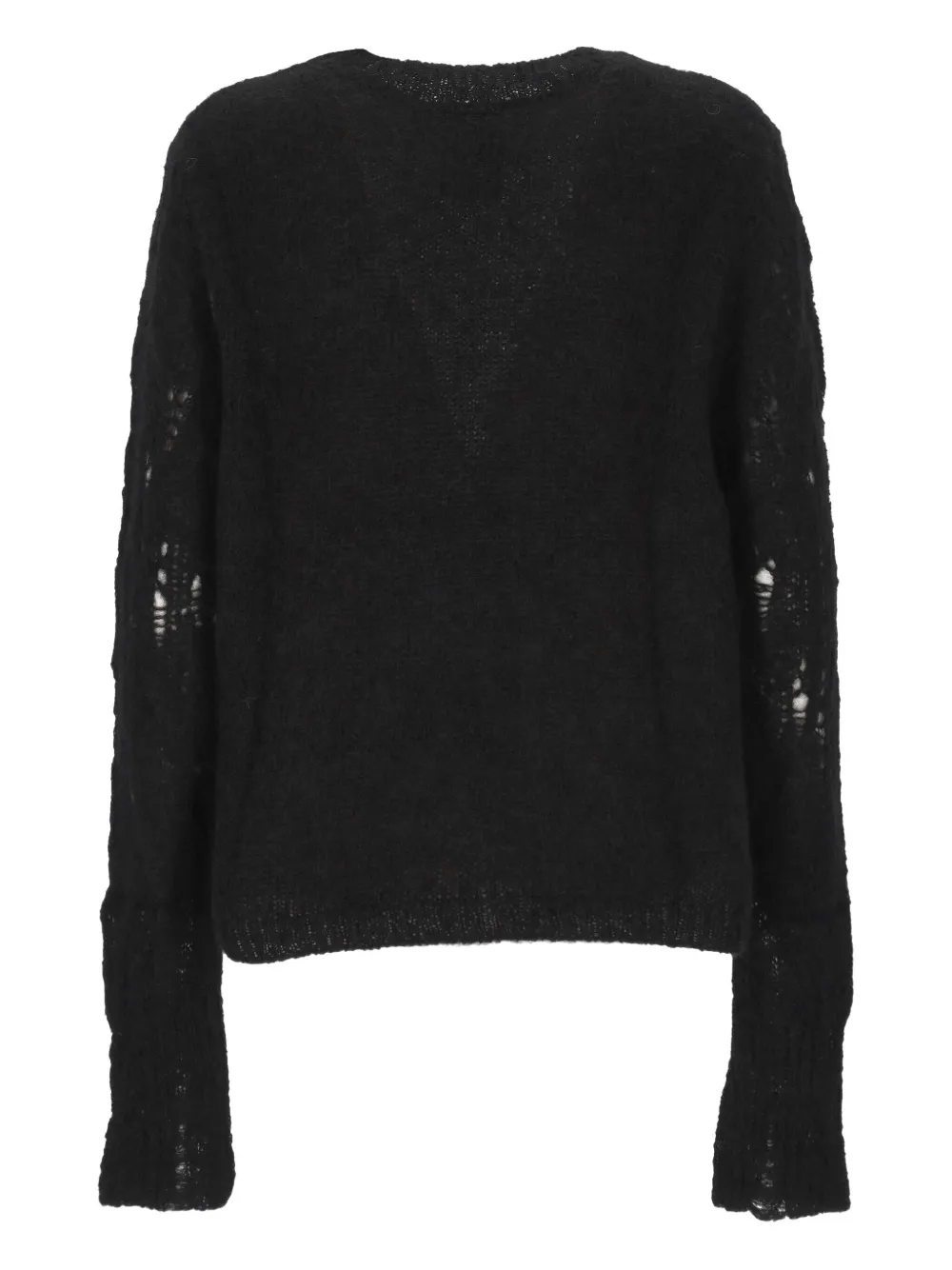 Thom Krom Distressed-finish Sweater In Black
