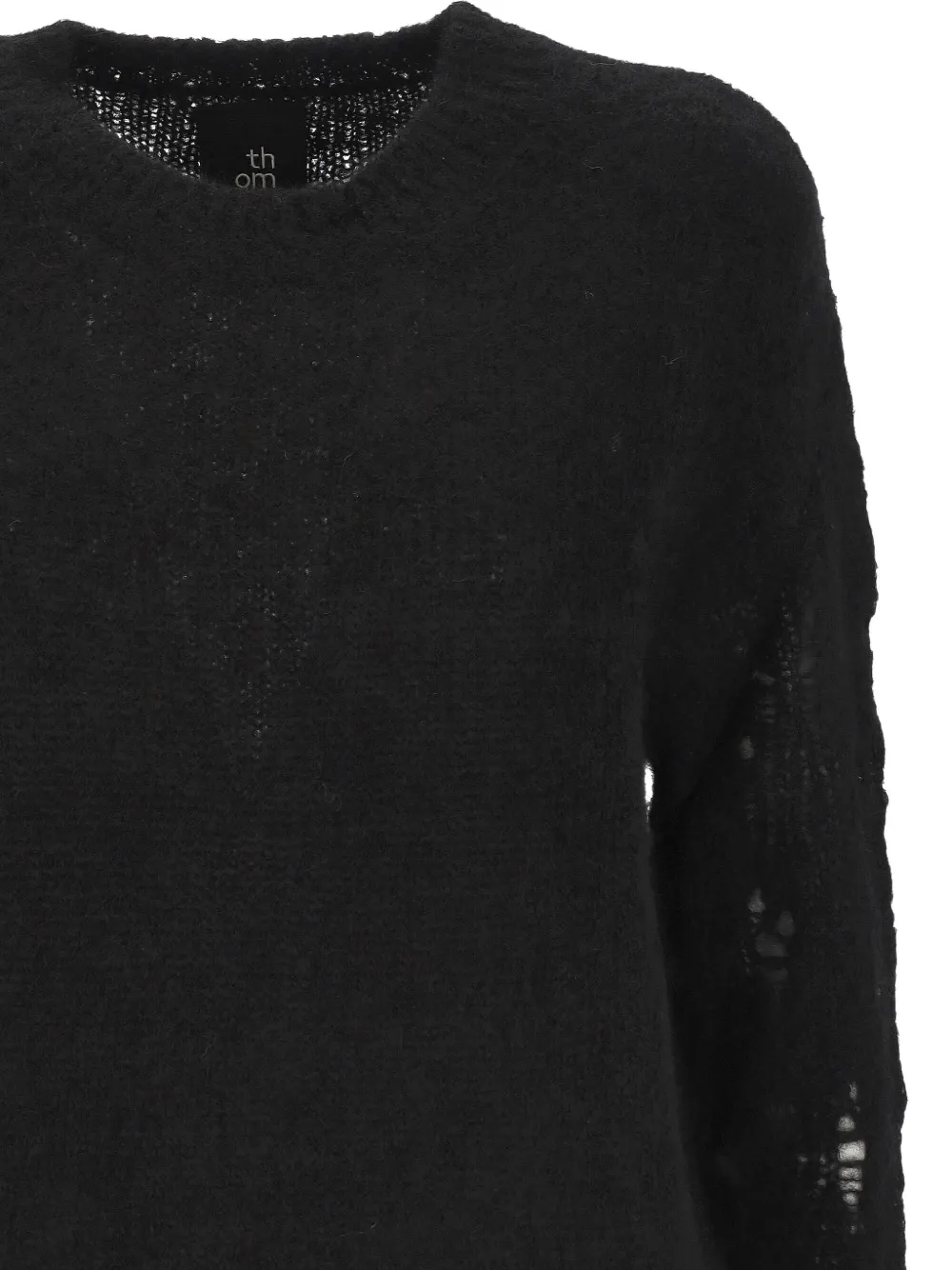Thom Krom Distressed-finish Sweater In Black