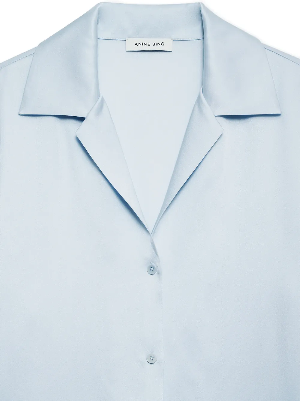 ANINE BING Bethany blouse met knoop Blauw