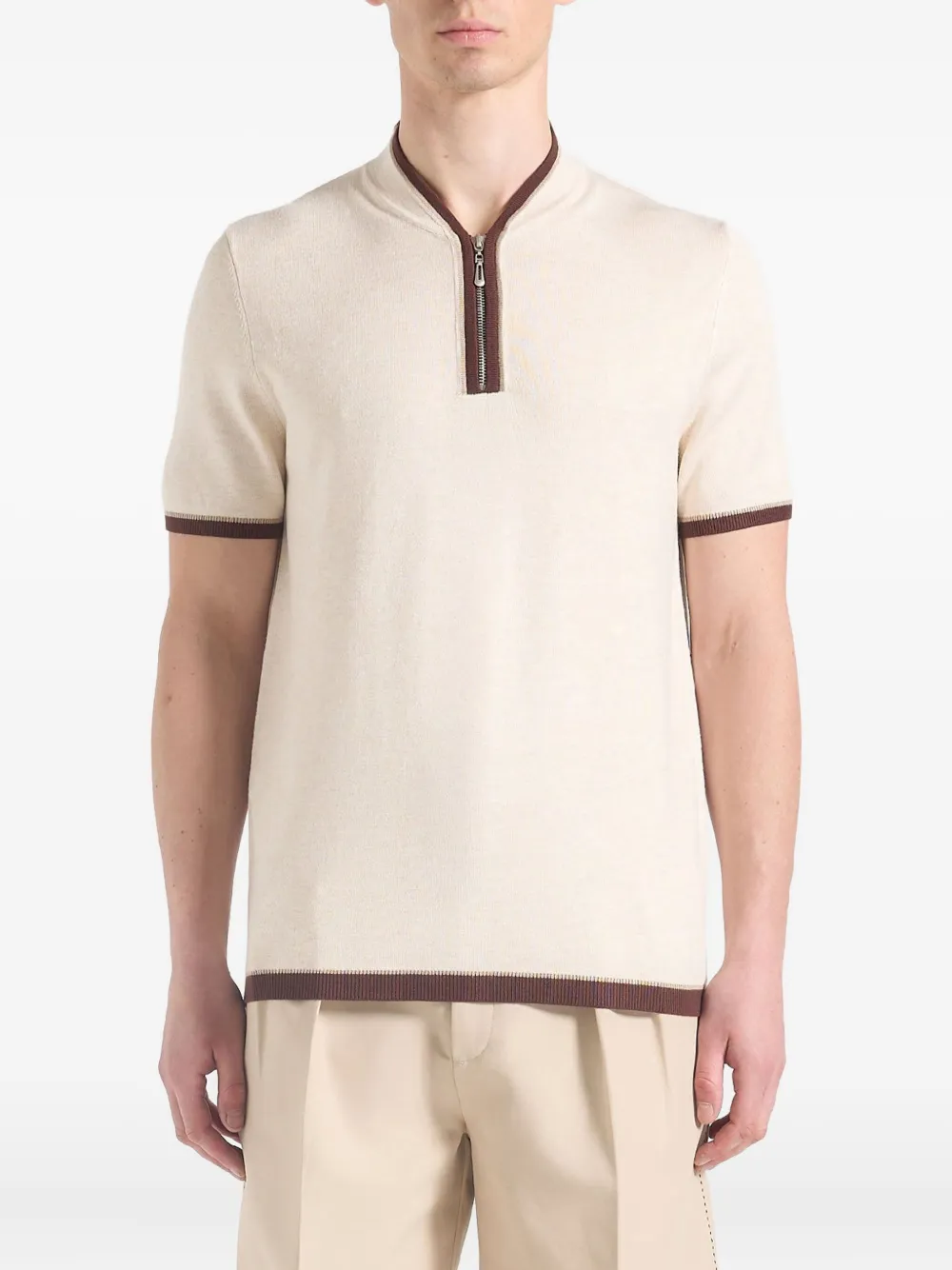 Manière De Voir Clement half-zip polo shirt - Toni neutri