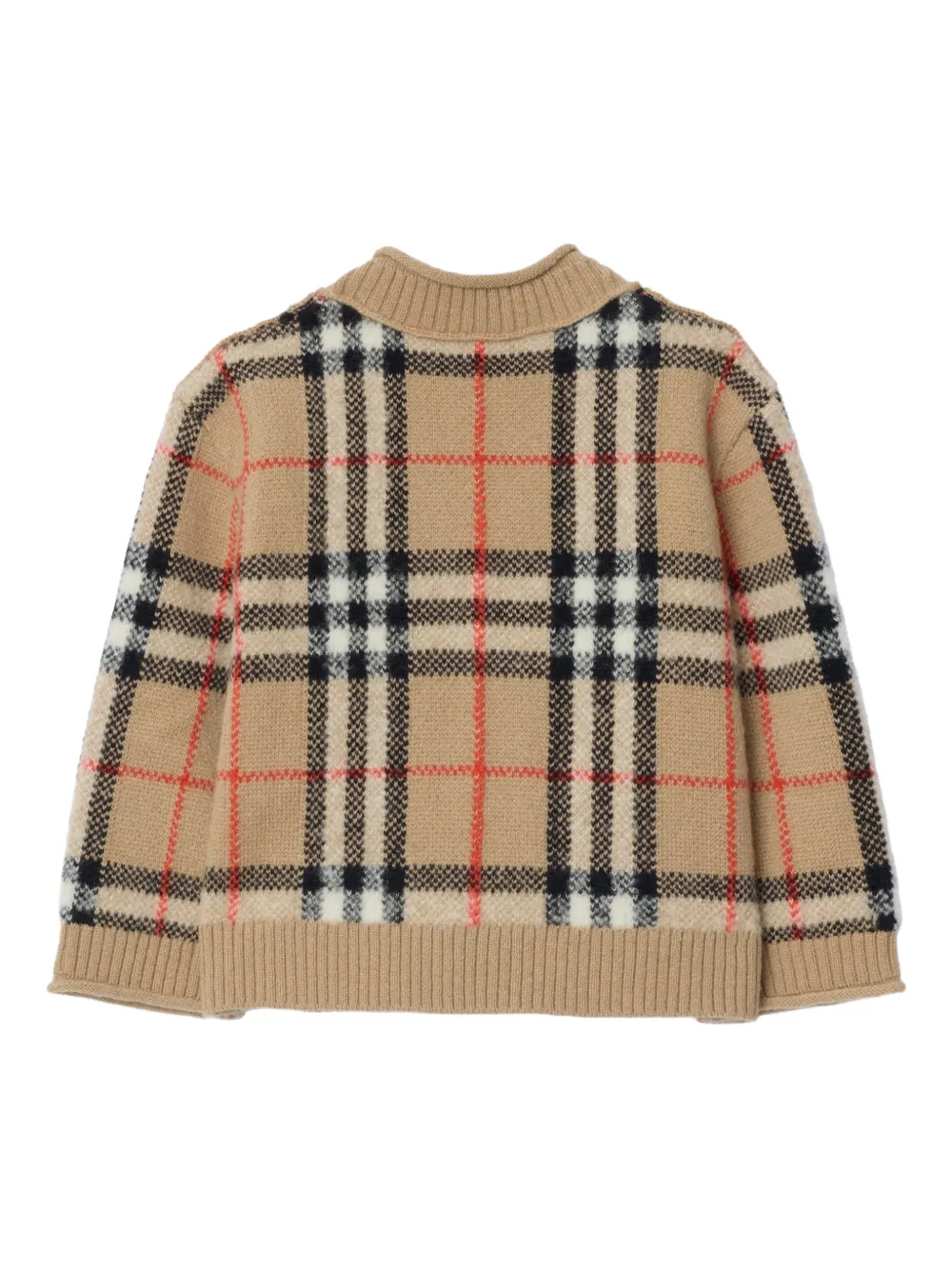 Burberry Kids Geruit vest Beige
