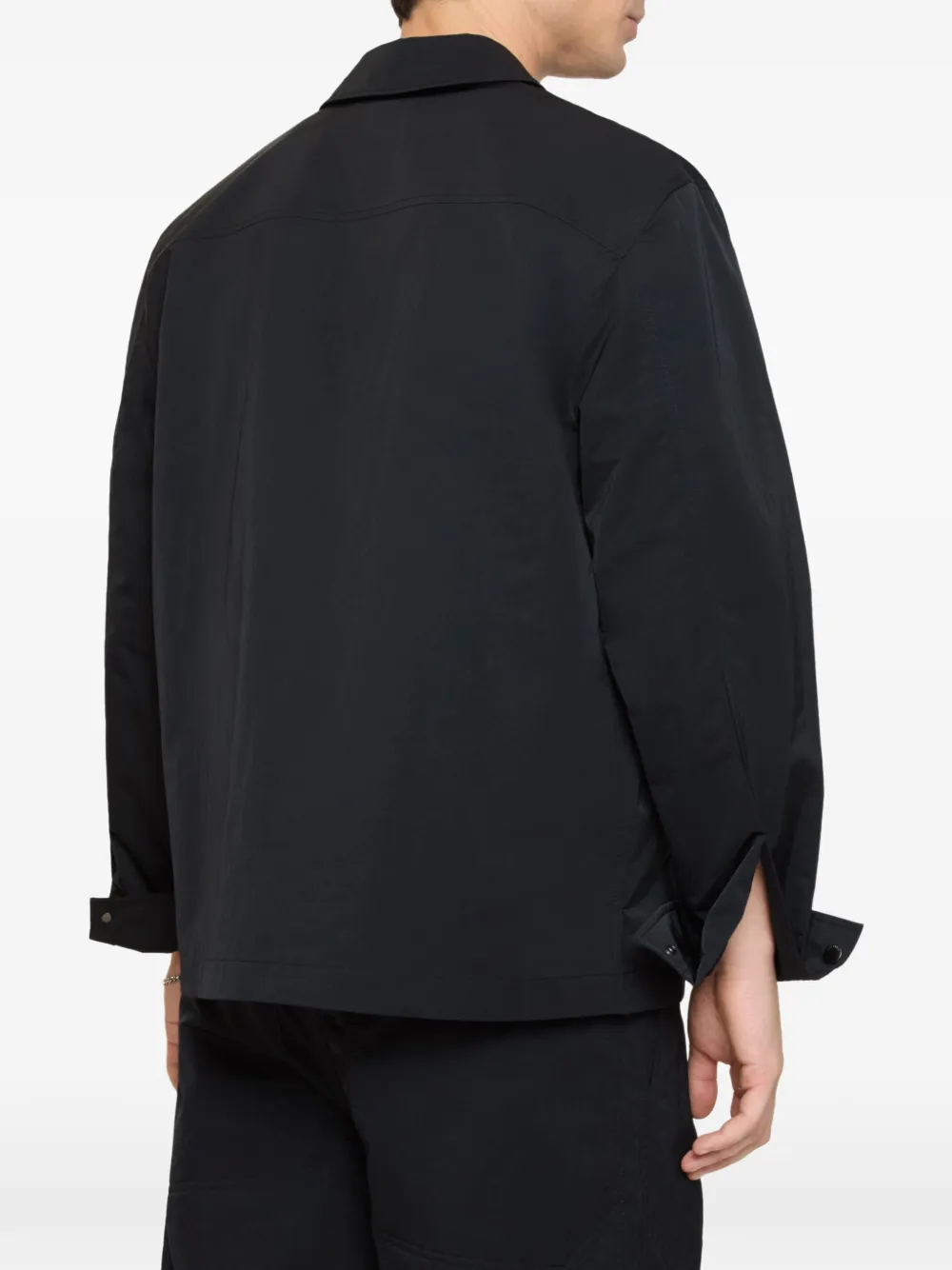 Burberry Nylon shirtjack met geborduurde rits Zwart