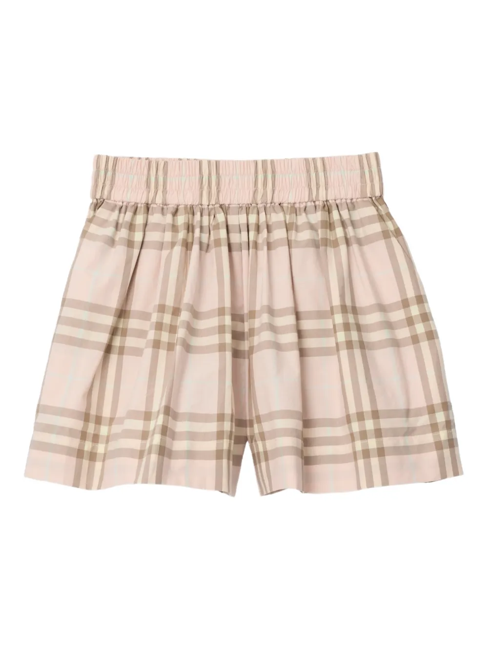Burberry Kids check elasticated-waistband shorts - Rosa