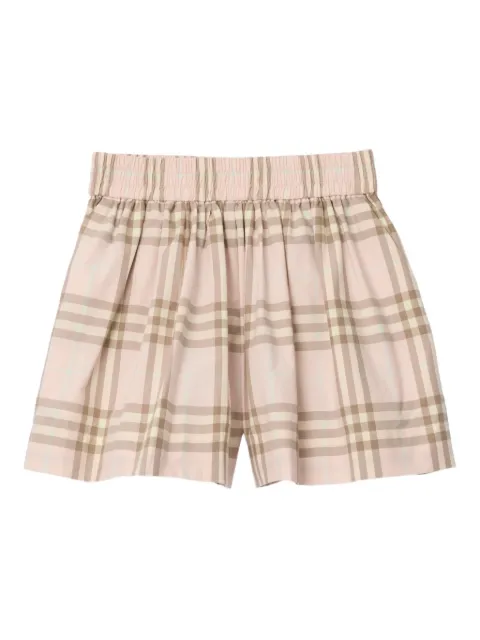 Burberry Kids check elasticated-waistband shorts