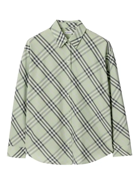 Burberry camisa holgada de algodón con motivo Check