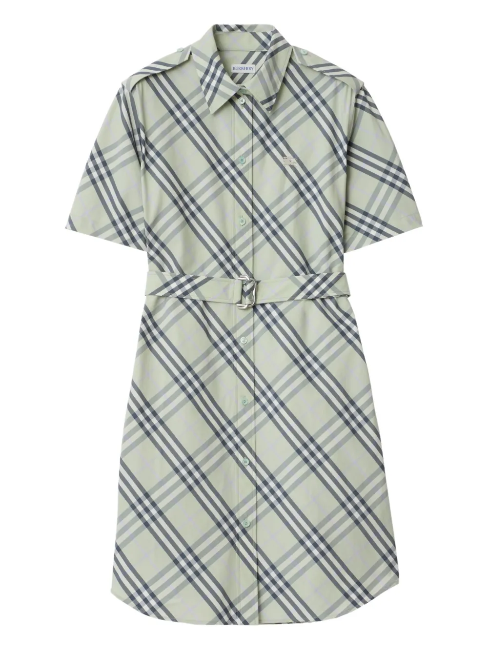 Burberry Chemisier corto a quadri - Verde