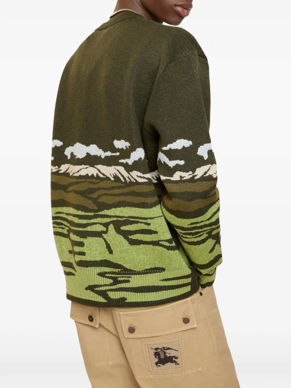 Burberry jacquard-knitted Sweater | Green | FARFETCH