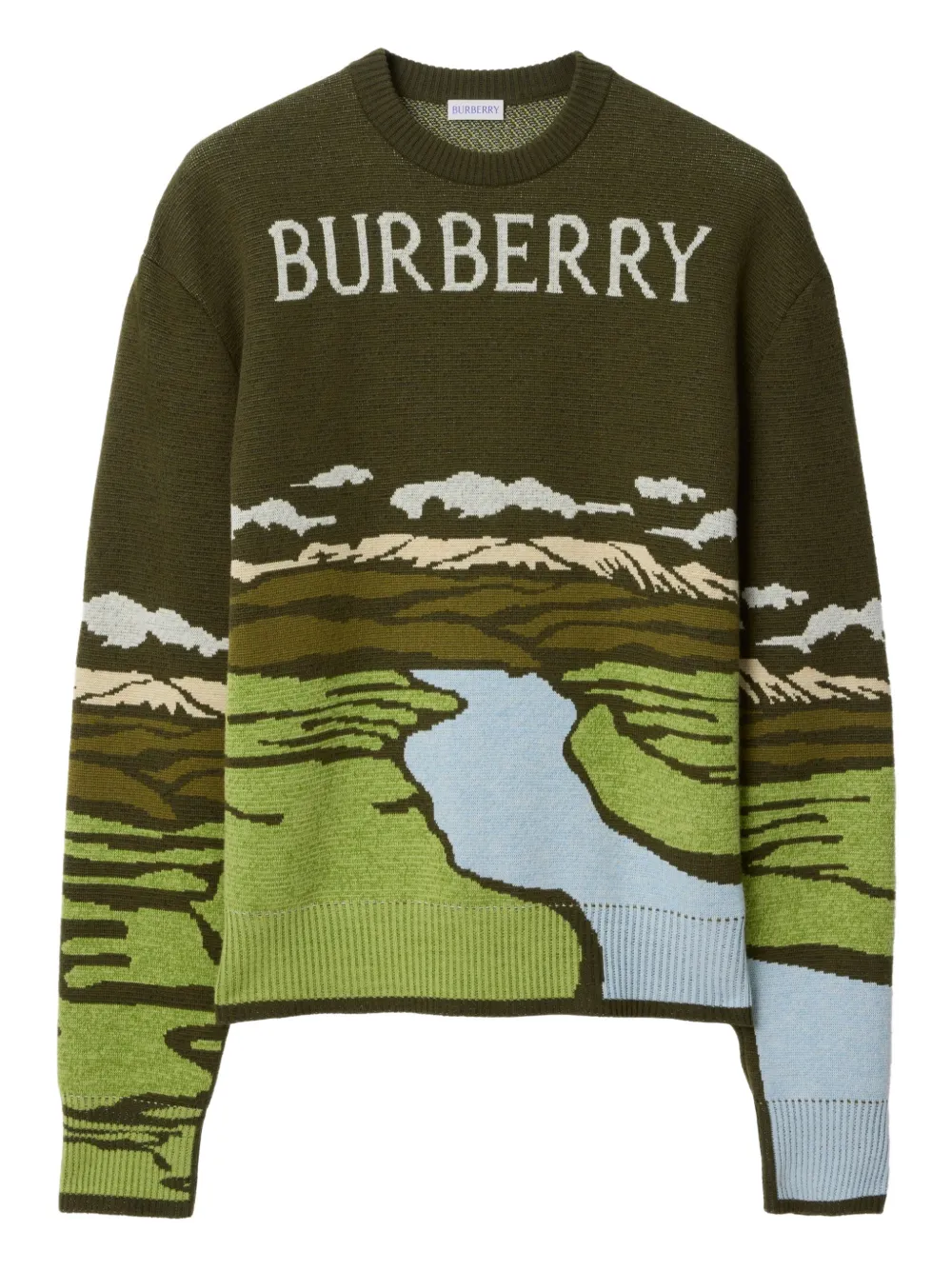 Burberry jacquard-knitted sweater | Green | Image 1