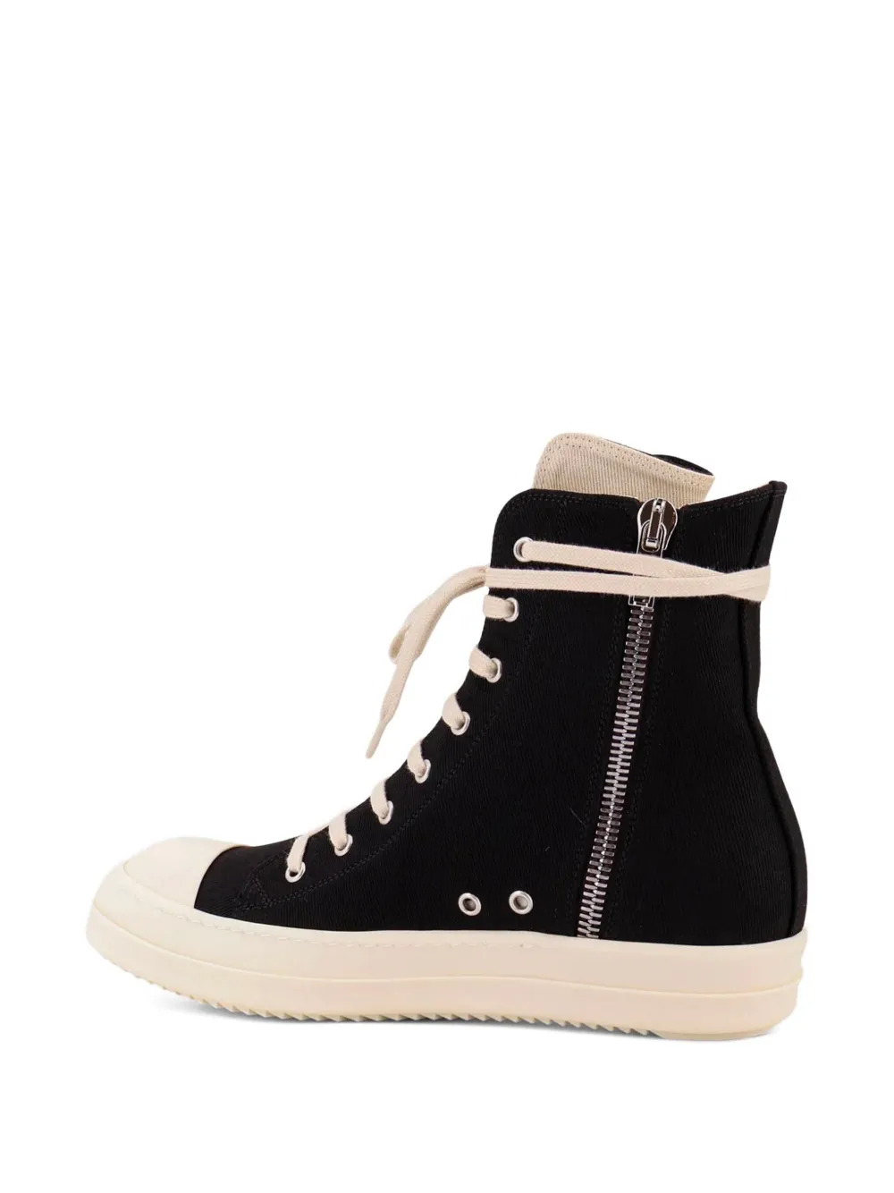 Rick Owens Drkshdw Canvas High-top Sneakers In Black