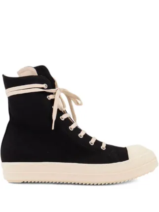 Rick Owens DRKSHDW ハイカット キャンバススニーカー | ブラック