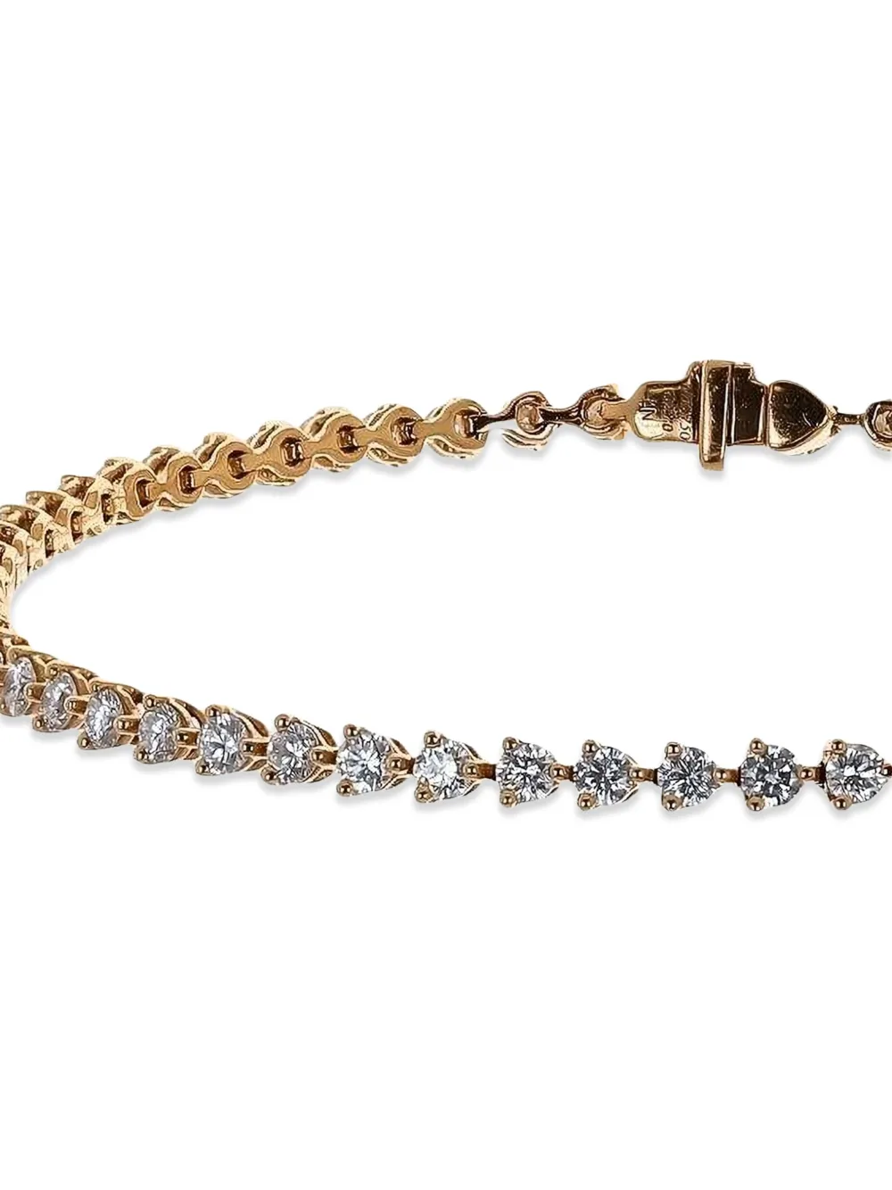 Lisa Nik 18k Rose Gold Embellished Diamond Bracelet In Pink