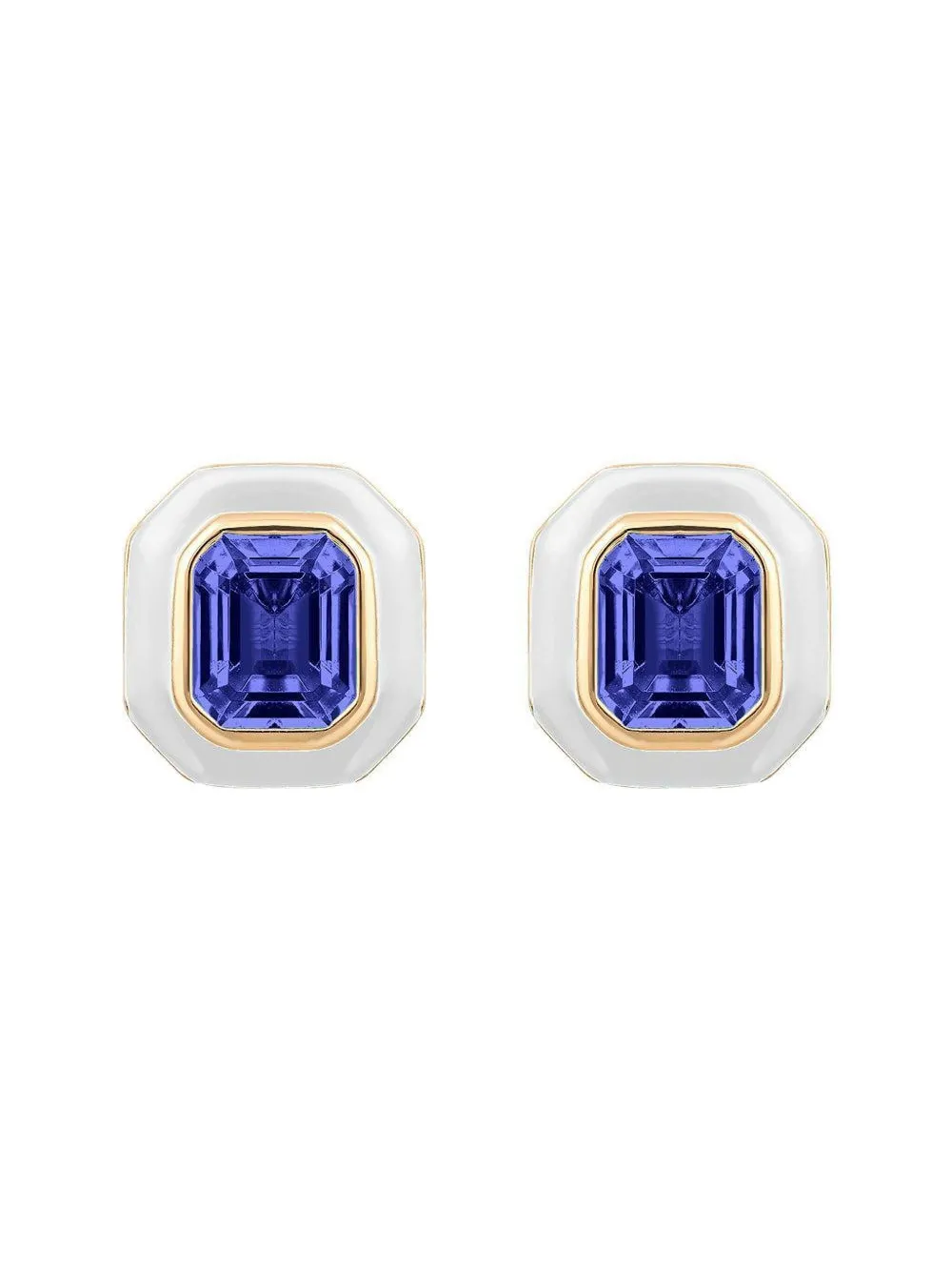 Goshwara aretes en oro amarillo de 18kt con tanzanita | Image 2