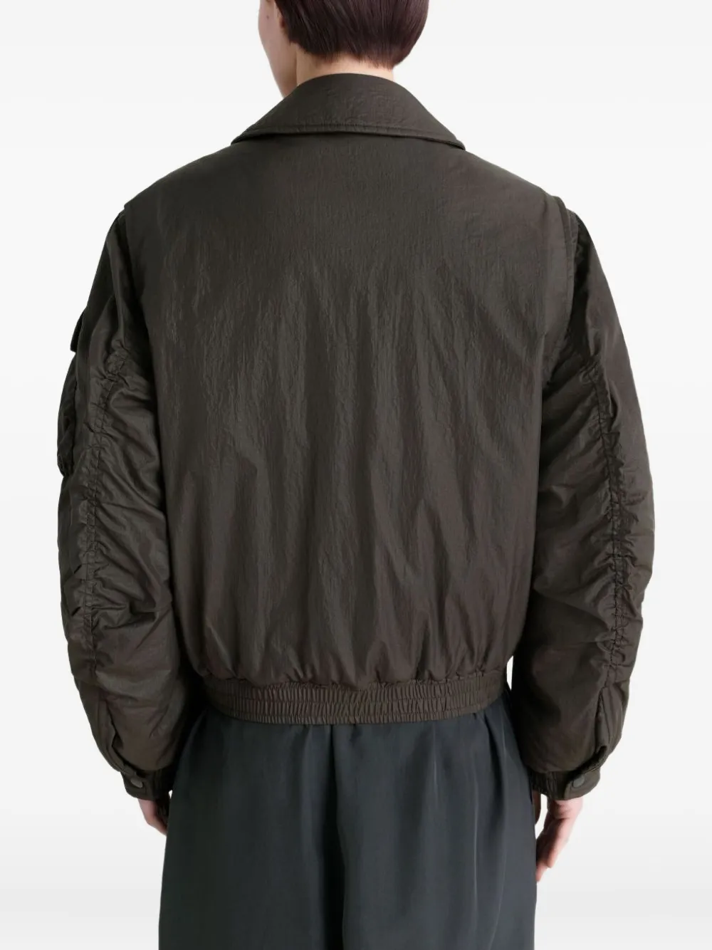 Lemaire Flap-pocket Zip-fastening Jacket In Brown