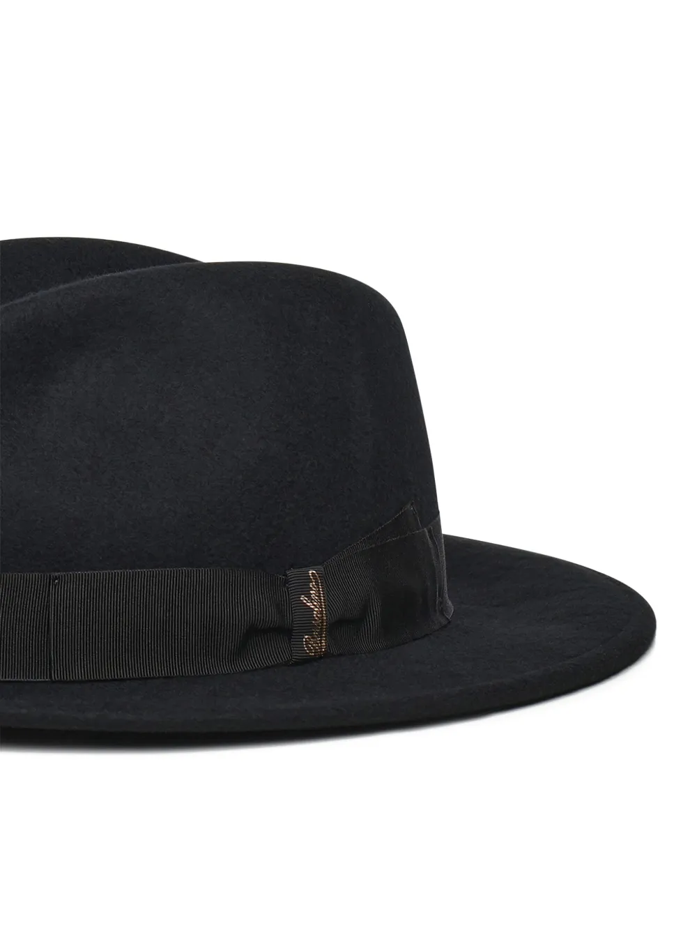 Borsalino Wollen hoed met lint Zwart