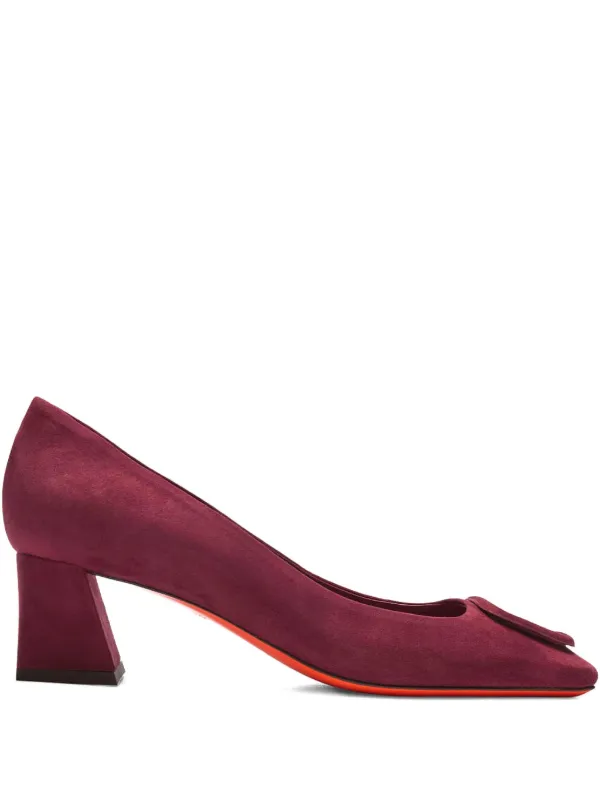 Santoni Buckle Pumps in Purple