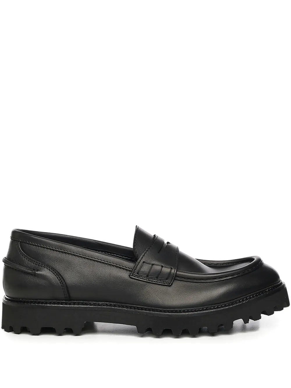 Giuliano Galiano Kobra lug-sole loafers - Nero
