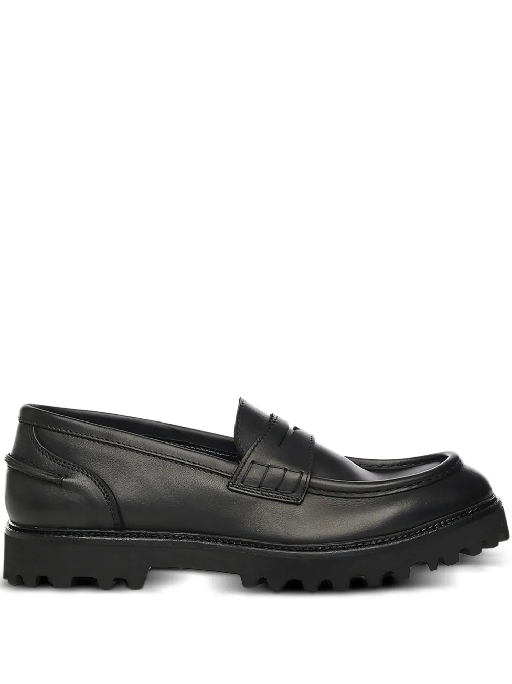 Giuliano Galiano Kobra lug-sole loafers - Nero
