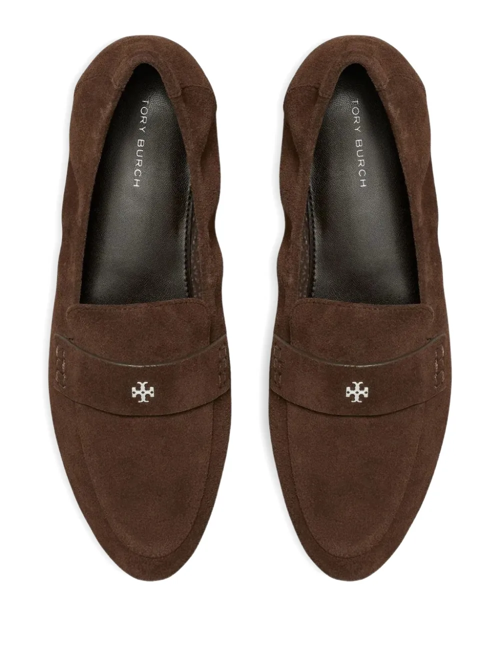 Tory Burch Suede Ballet Loafers In Brown