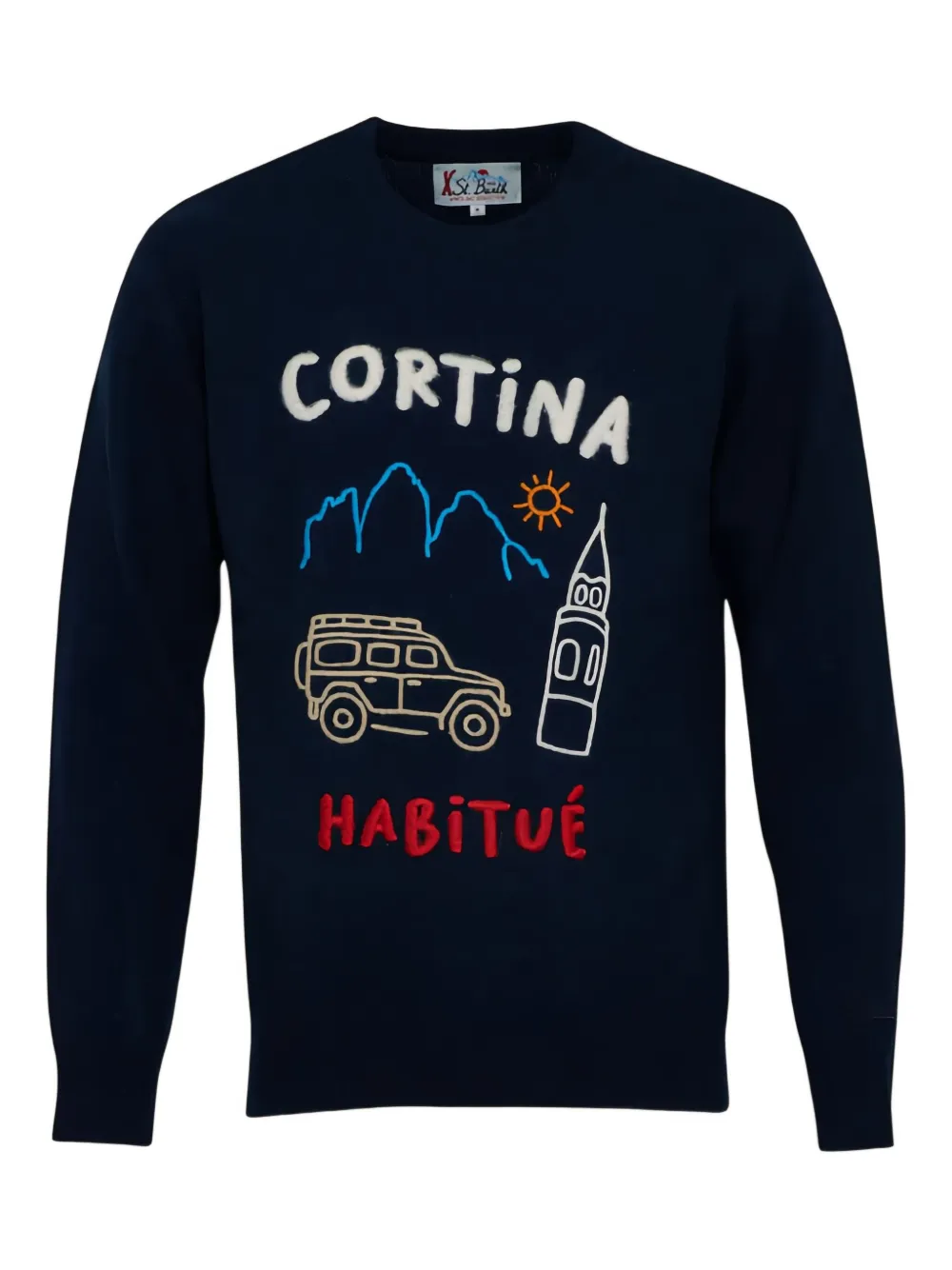 MC2 Saint Barth printed crew-neck sweater | Blue | Image 1