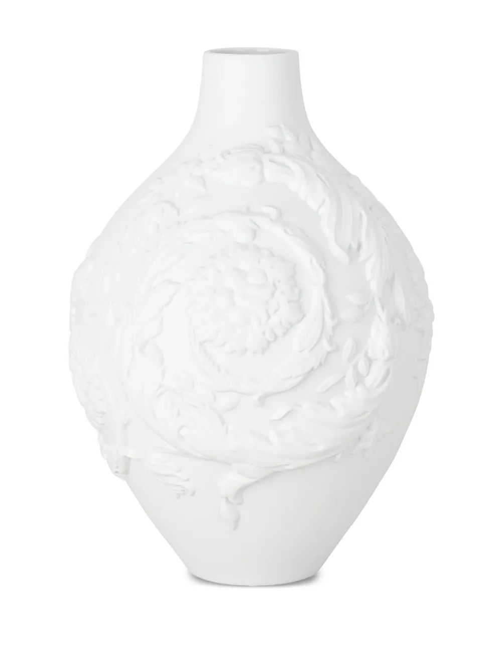 Versace 3d Barocco Porzellanvase (33cm) In White