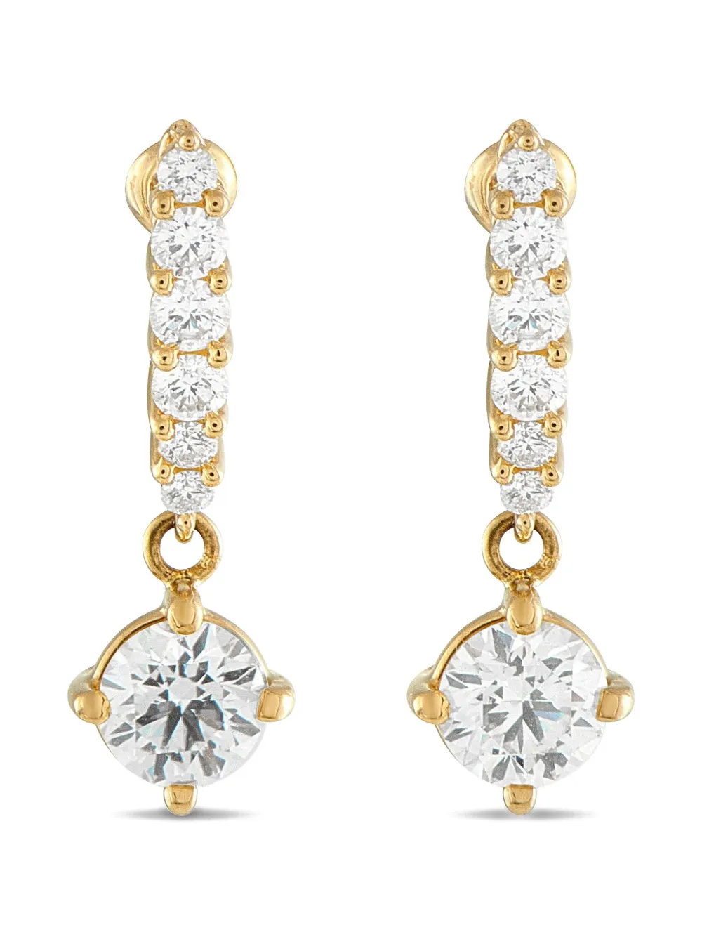 TASAKI 14K yellow gold diamond earrings - ゴールドトーン