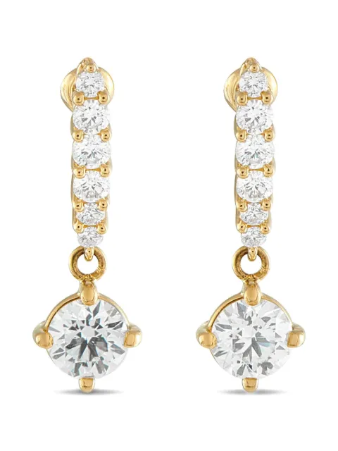 TASAKI 14K yellow gold diamond earrings