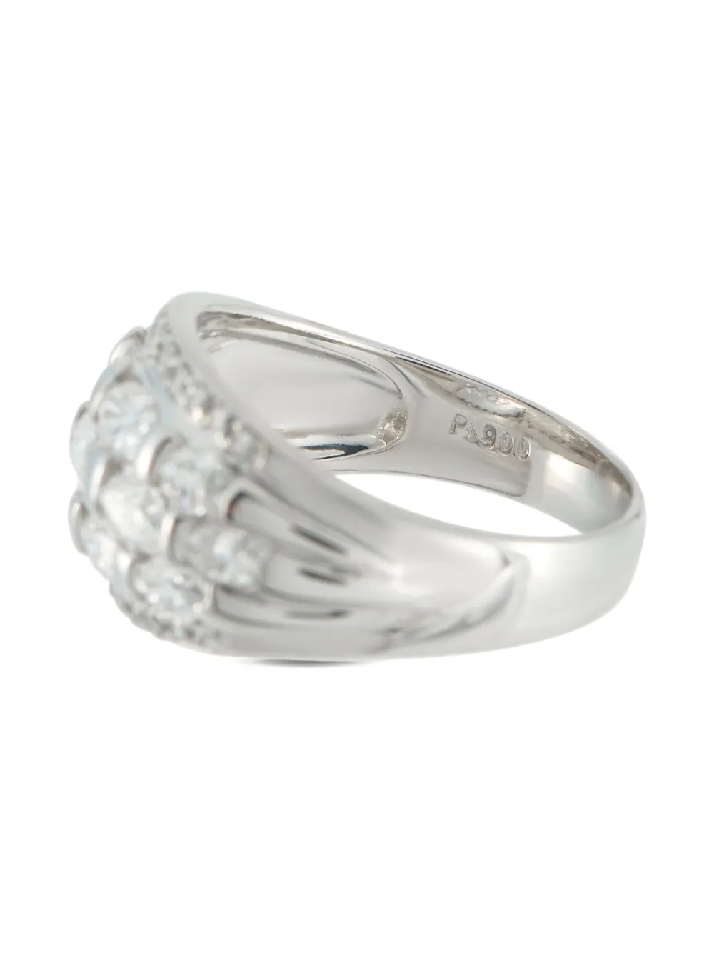 LB EXCLUSIVE Pre-owned Platinum Diamond Ring In Silver