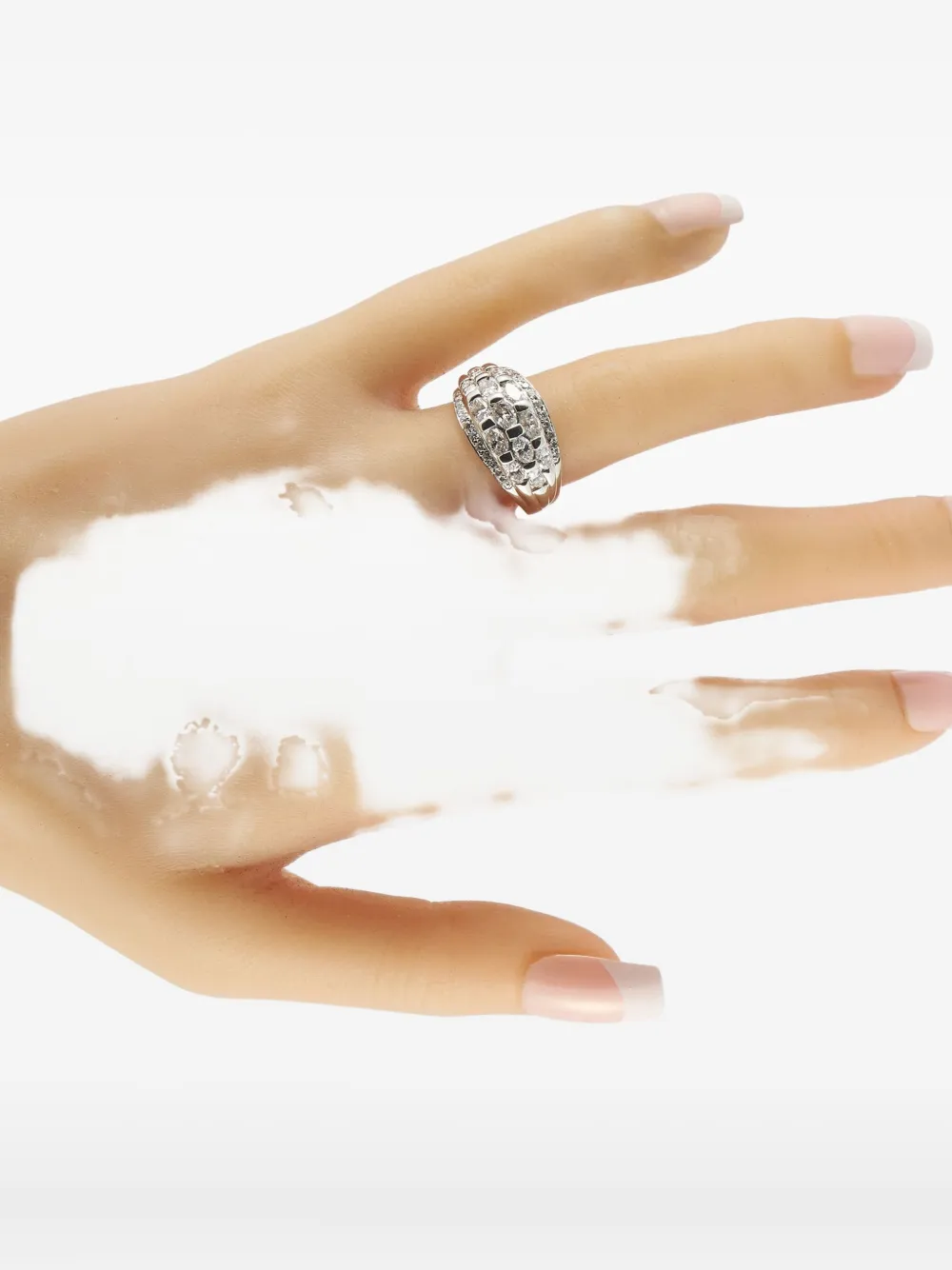LB EXCLUSIVE Pre-owned Platinum Diamond Ring In Silver