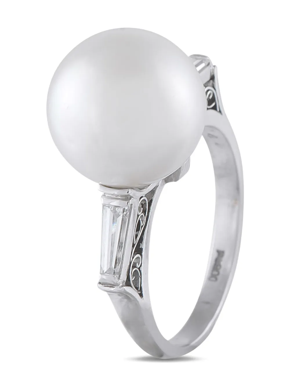 LB Exclusive platinum diamond pearl ring - シルバートーン