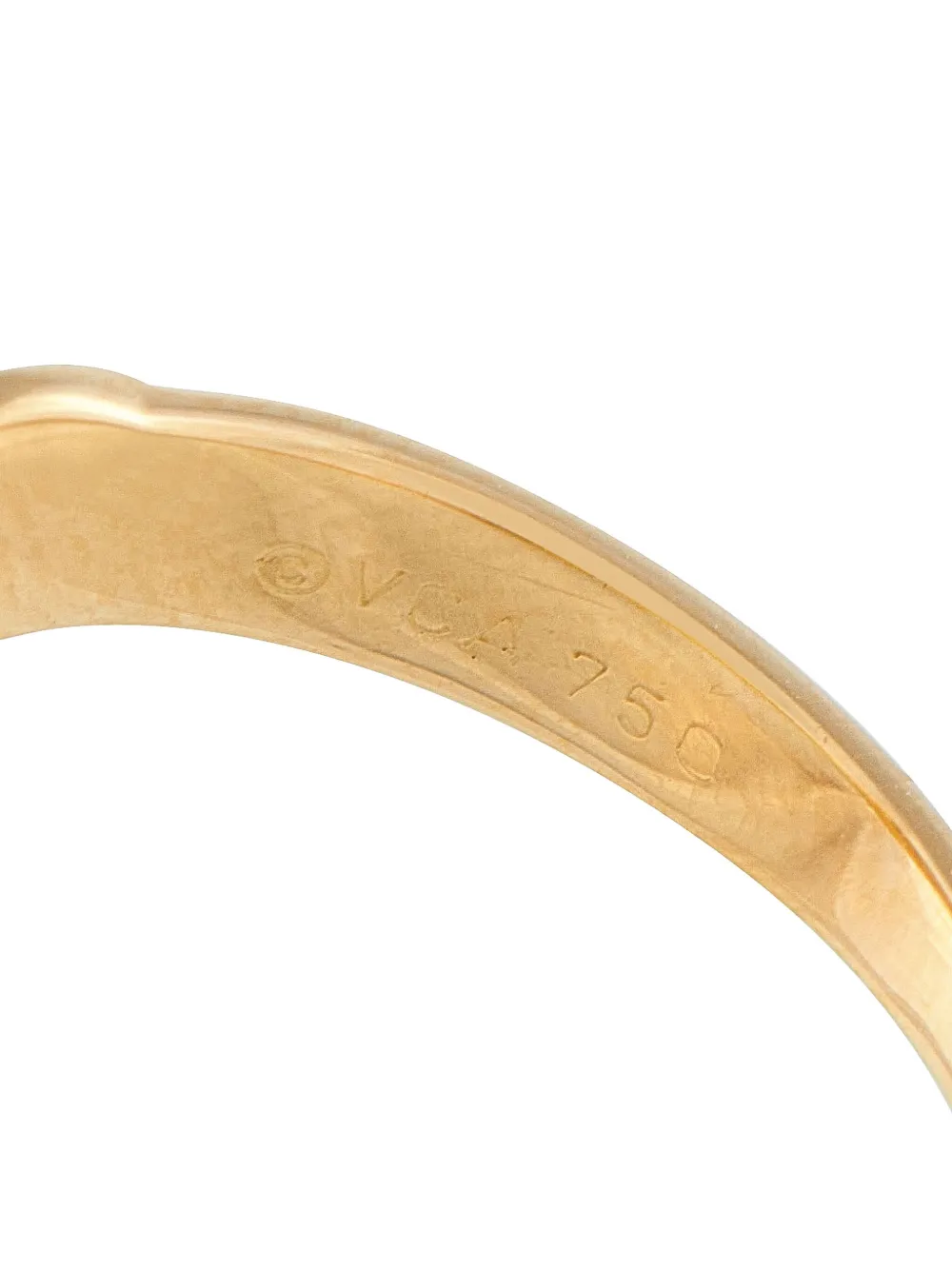 Pre-owned Van Cleef & Arpels 18k Yellow Gold Coral Flower Ring