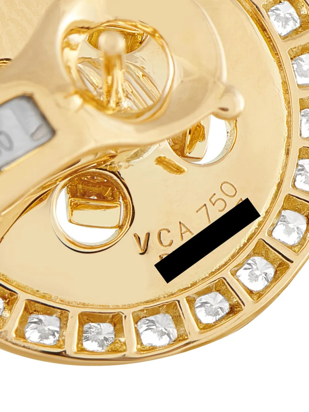 VAN CLEEF & ARPELS Pre-owned 18k Yellow Gold Boutonnière Diamond Earrings