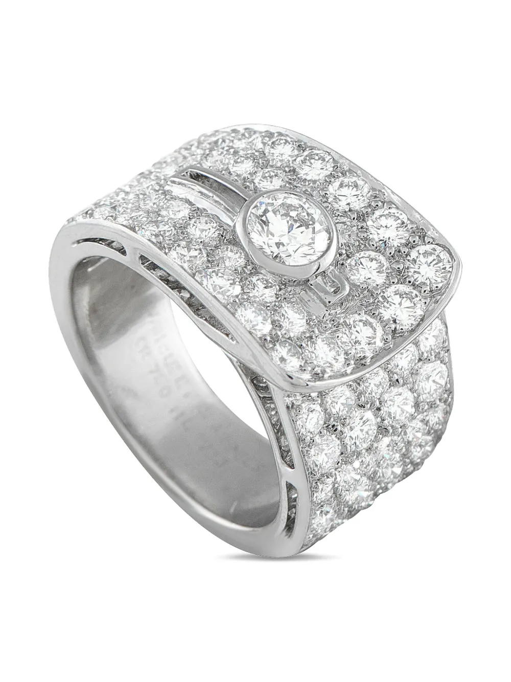 VAN CLEEF & ARPELS Pre-owned 18k White Gold Diamond Ring In Silver