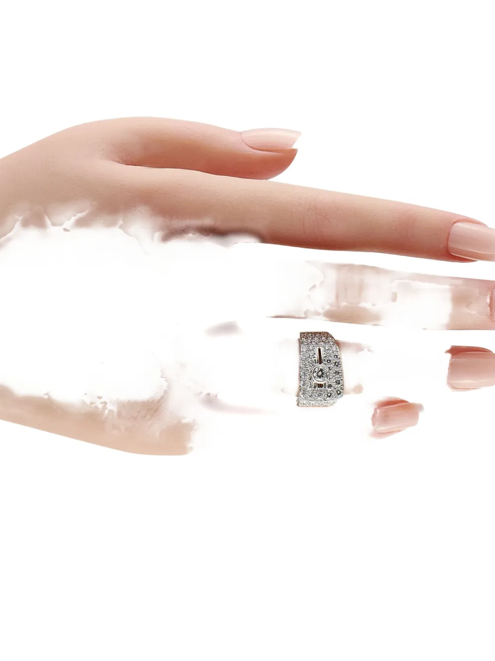 VAN CLEEF & ARPELS Pre-owned 18k White Gold Diamond Ring In Silver