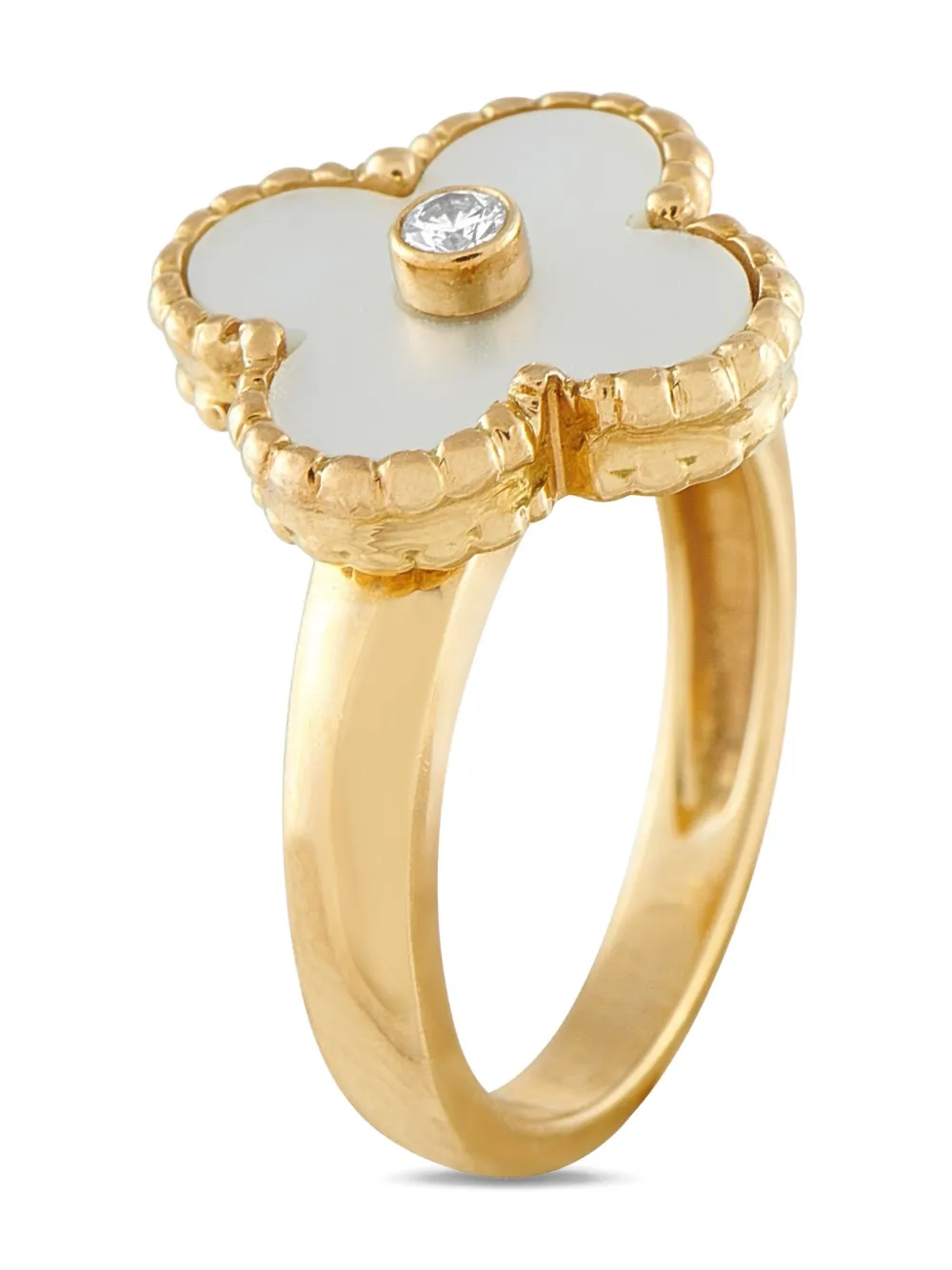 VAN CLEEF & ARPELS Pre-owned 18k Yellow Gold Alhambra Diamond Ring