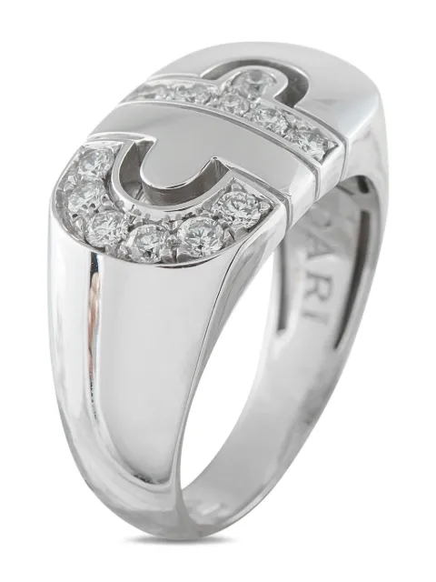 Bvlgari Pre-Owned 18K white gold Parentesi diamond ring