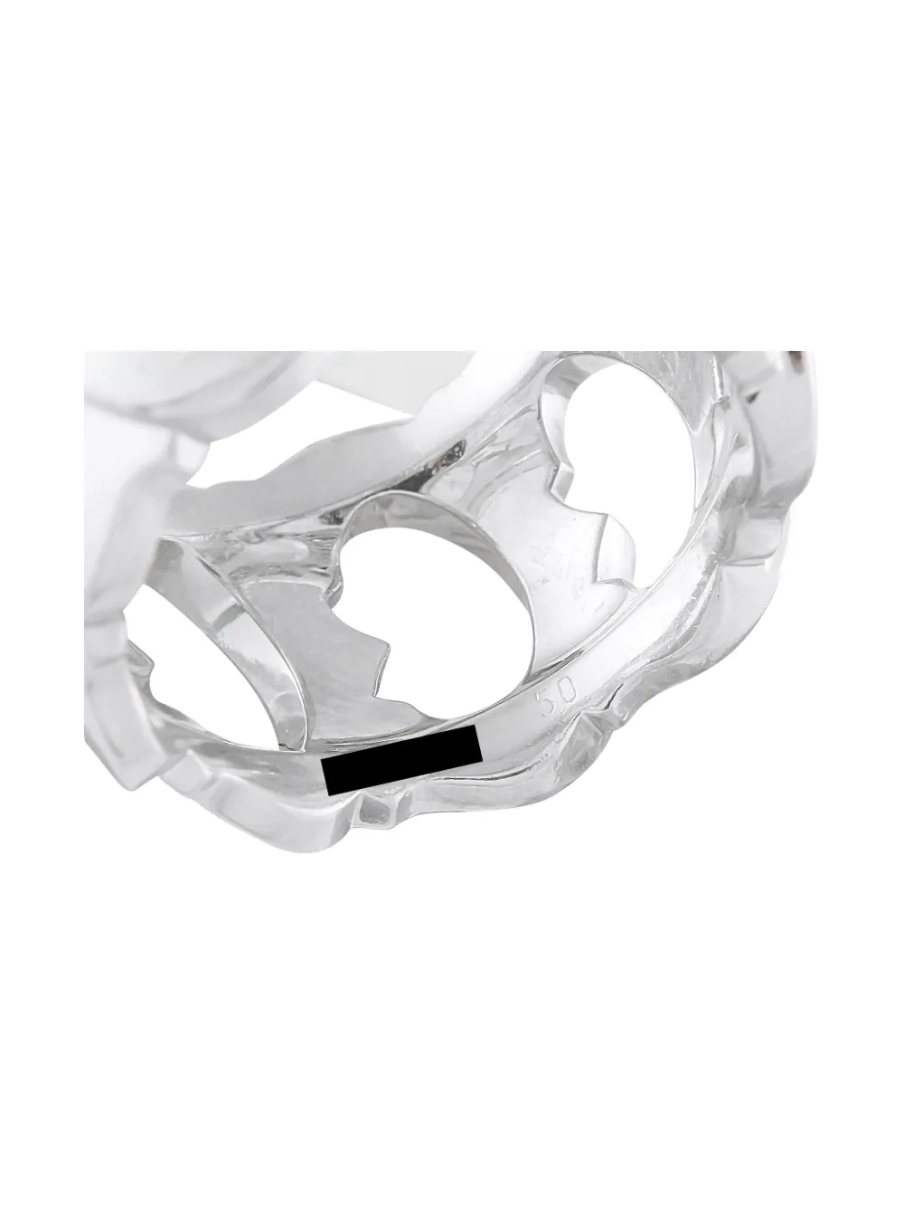 Pre-owned Cartier 18k White Gold C De  Diamond Ring In Silver