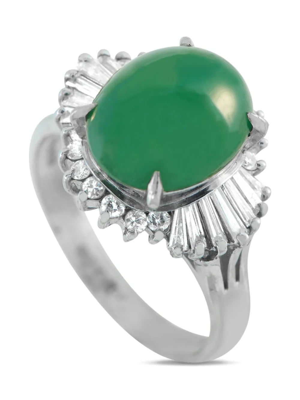 LB Exclusive platinum diamond jade ring - シルバートーン LB Exclusive platinum diamond jade ring - シルバートーン