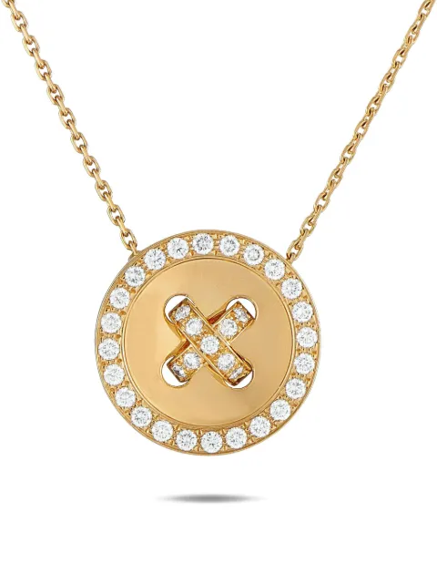 Van Cleef & Arpels Pre-Owned 18K yellow gold Boutonnière diamond necklace