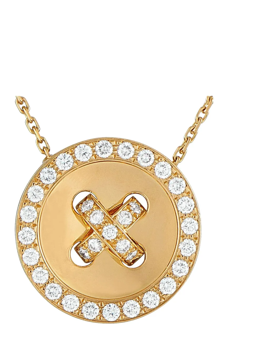 VAN CLEEF & ARPELS Pre-owned 18k Yellow Gold Boutonnière Diamond Necklace