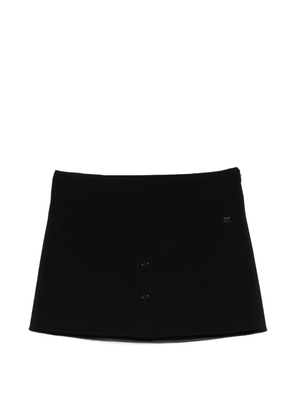 Courrèges logo-detail mini skirt - Nero