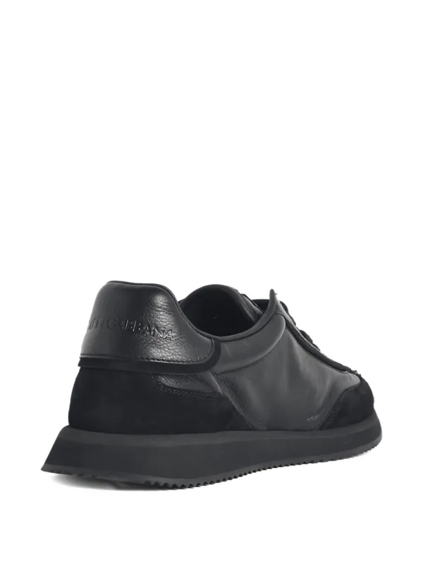 Dolce & Gabbana DG Cushion Leather Sneakers | Black | FARFETCH JO