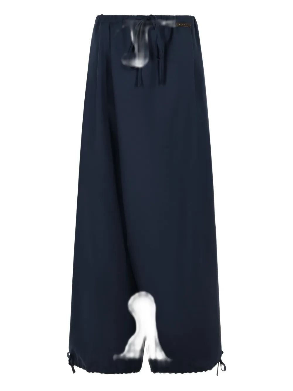 Marni Pleated Drawstring Trousers In Blue