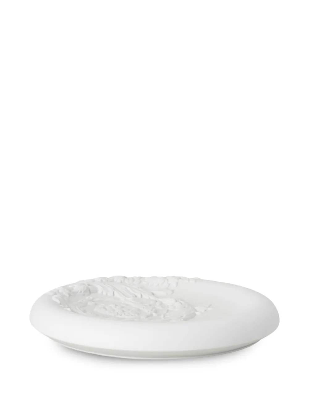 Versace 3D Barocco round plate (35cm) | White | Image 1