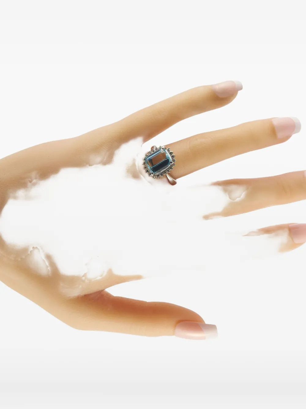 LB Exclusive platinum diamond aquamarine ring - シルバートーン LB Exclusive platinum diamond aquamarine ring - シルバートーン