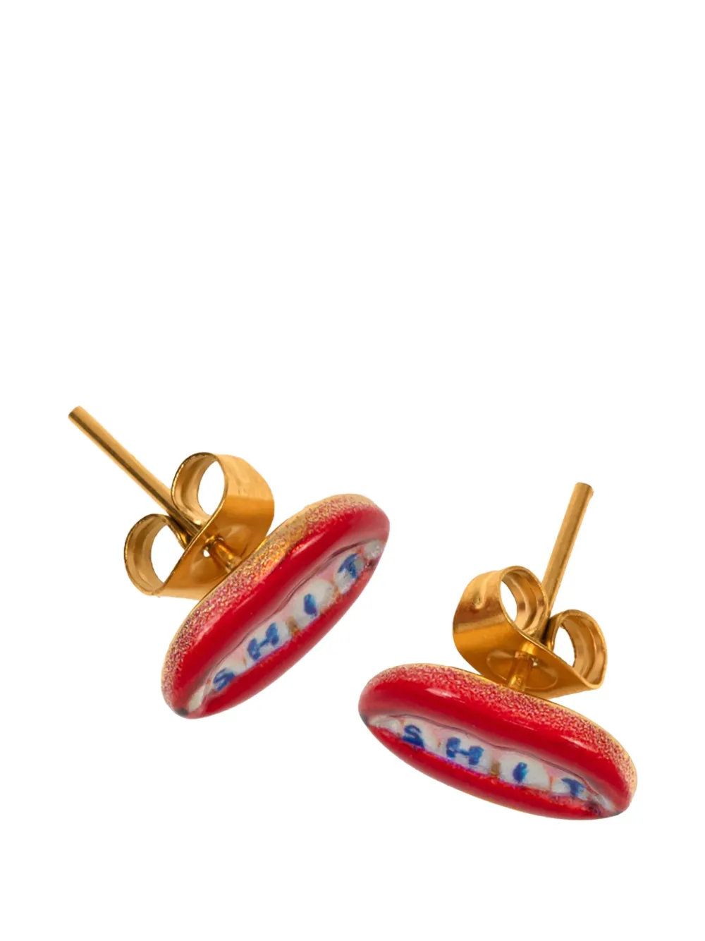 Seletti X Toiletpaper Stud Earrings In Red