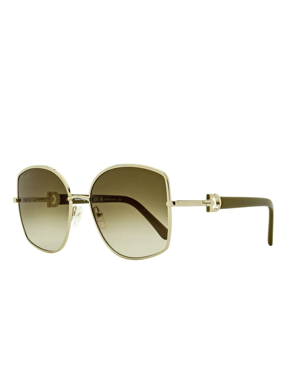 Ferragamo Eyewear Gancini butterfly-frame sunglasses - Goud