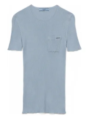 Prada ケーブルニット Tシャツ | ブルー | FARFETCH JP