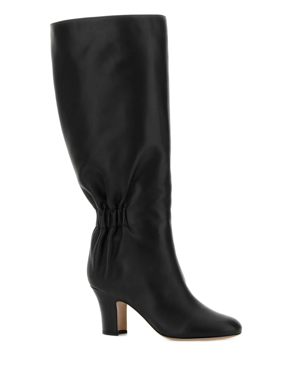 Ferragamo Knee-high Leather Jannette 70 Mid Heel Boots In Multi