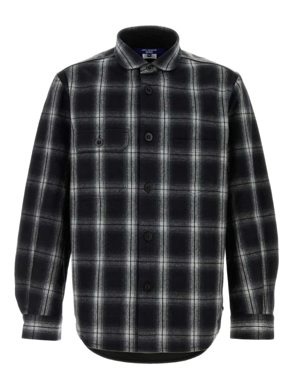 Junya Watanabe MAN camisa con cuadros estampados | negro | Image 1