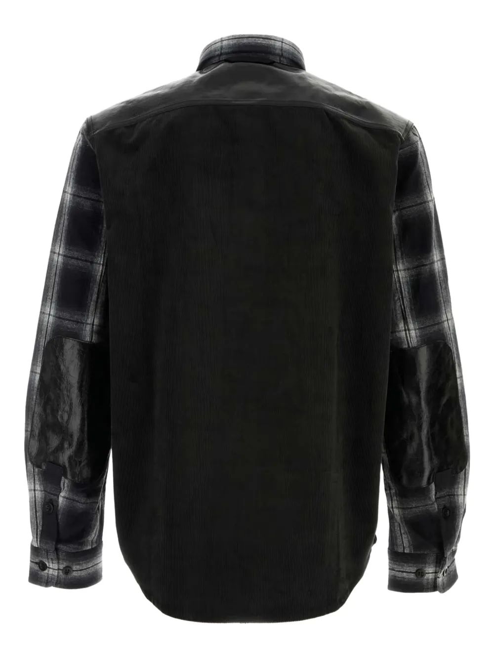 Junya Watanabe plaid-check cotton shirt - Zwart
